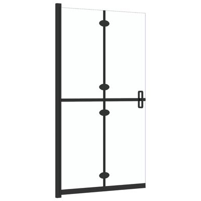 vidaXL Foldable Walk-in Shower Wall Transparent ESG Glass 27.6"x74.8"