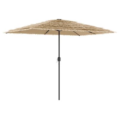 vidaXL Garden Parasol with Steel Pole Brown 118.1"x78.7"x98.4"