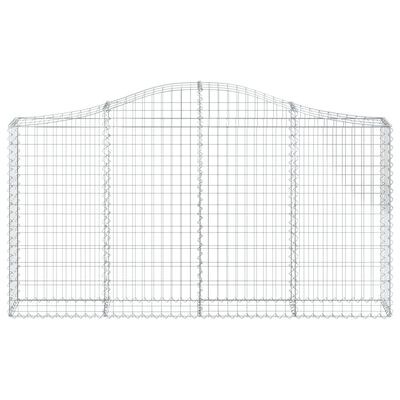 vidaXL Arched Gabion Baskets 3 pcs 78.7"x11.8"x39.4"/47.2" Galvanized Iron