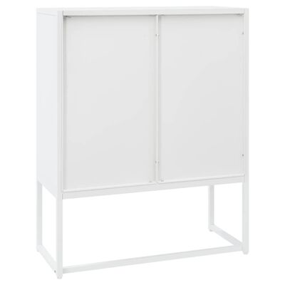 vidaXL Highboard White 31.5"x13.8"x39.4" Steel