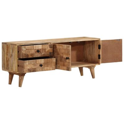 vidaXL TV Stand with 2 Drawers 43.3"x11.8"x17.7" Solid Wood Mango