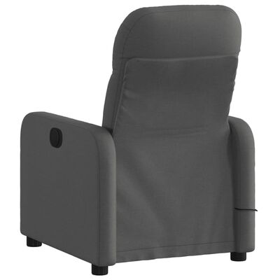 vidaXL Massage Recliner Chair Dark Gray Fabric