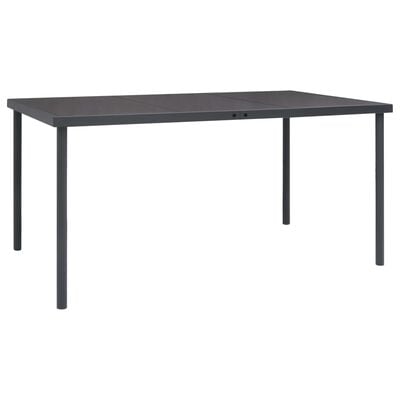 vidaXL Patio Dining Table Anthracite 59.1"x35.4"x29.1" Steel