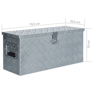 vidaXL Aluminum Box 30.1"x10.4"x13" Silver