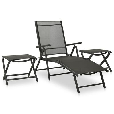 vidaXL 9 Piece Patio Lounge Set Black and Anthracite