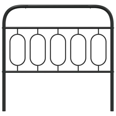 vidaXL Metal Headboard Black 39.4"