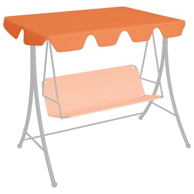 vidaXL Replacement Canopy for Garden Swing Orange 59.1"/51.2"x41.3"/27.6"