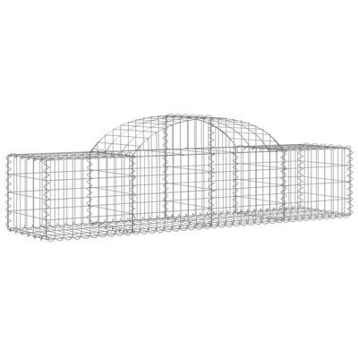 vidaXL Arched Gabion Baskets 20 pcs 78.7"x19.7"x15.7"/23.6" Galvanized Iron