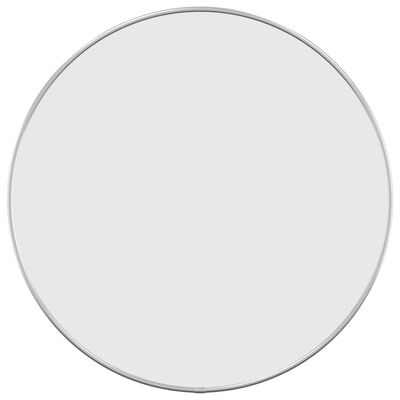 vidaXL Wall Mirror Silver Ø 19.7" Round