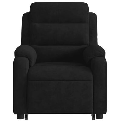 vidaXL Stand up Massage Recliner Chair Black Velvet