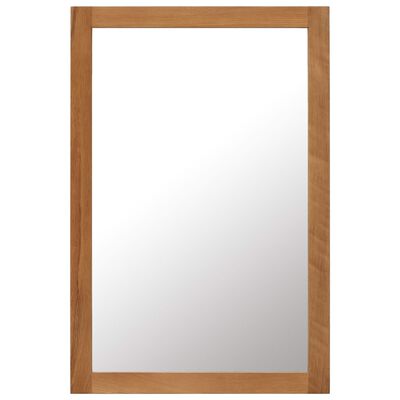 vidaXL Mirror 23.6"x35.4" Solid Oak Wood