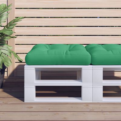 vidaXL Pallet Cushion Green 19.7"x19.7"x4.7" Fabric