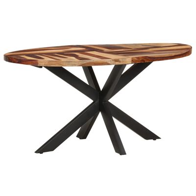 vidaXL Dining Table 63"x35.4"x29.5" Solid Acacia Wood