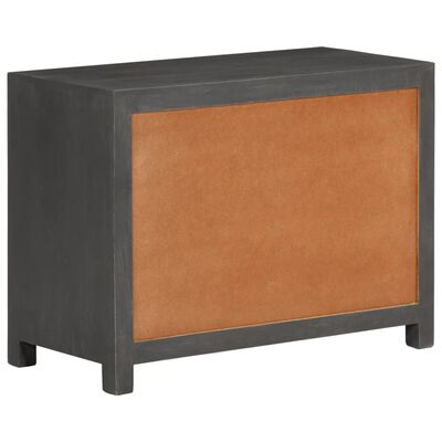 vidaXL Sideboard Gray and White 29.5"x13.8"x21.7" Solid Mango Wood