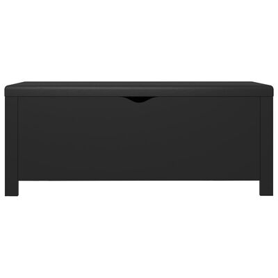 vidaXL Storage Box with Cushion Black 41.3"x15.7"x17.7"