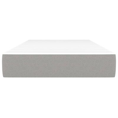 vidaXL Pocket Spring Bed Mattress Light Gray 39.4"x74.8"x7.9" Twin Fabric