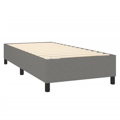 vidaXL Bed Frame Dark Gray 39.4"x74.8" Twin Fabric