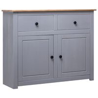 vidaXL Sideboard Gray 36.6"x15.7"x31.5" Solid Pinewood Panama Range