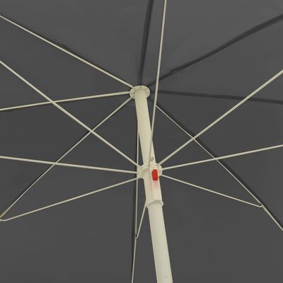 vidaXL Beach Parasol Anthracite 94.5"