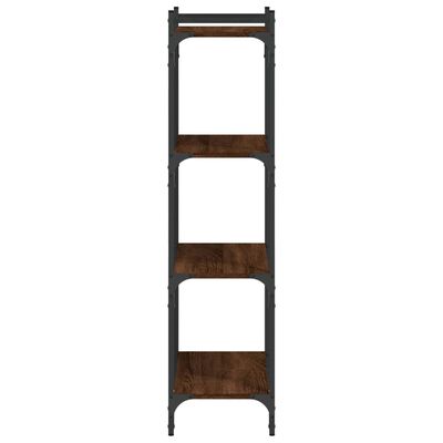 vidaXL Bookcase 4-Tier Brown Oak 23.6"x11.8"x47.2" Engineered Wood