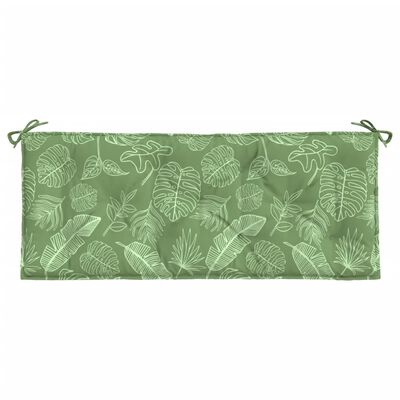 vidaXL Garden Bench Cushion Leaf Pattern 47.2"x19.7"x2.8" Fabric