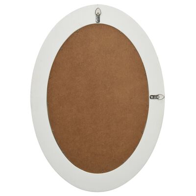 vidaXL Wall Mirror Baroque Style 19.7"x27.6" White