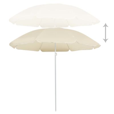 vidaXL Garden Parasol with Steel Pole Sand 70.9"