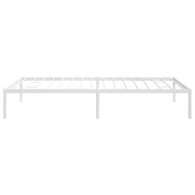 vidaXL Metal Bed Frame without Mattress White 39.4"x74.8"