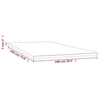 vidaXL Mattress Topper 39.4"x74.8"x2" Twin