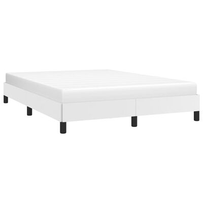 vidaXL Bed Frame White 53.9"x74.8" Full Faux Leather