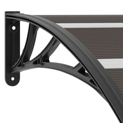 vidaXL Door Canopy Black 47.2"x29.5" PC