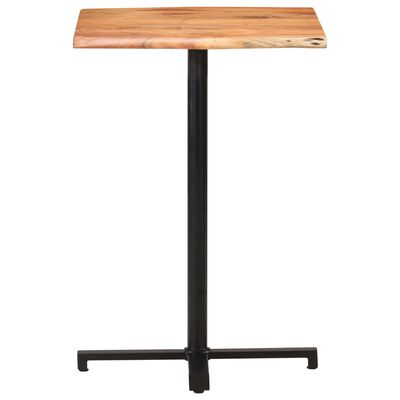 vidaXL Bar Table with Live Edges 23.6"x23.6"x43.3" Solid Acacia Wood