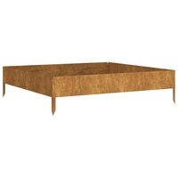 vidaXL Garden Raised Bed 39.4"x39.4"x10.2" Corten Steel