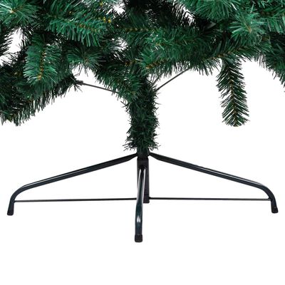 vidaXL Artificial Half Pre-lit Christmas Tree with Stand Green 47.2" PVC