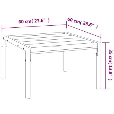 vidaXL 7 Piece Patio Lounge Set with Gray Cushions Steel