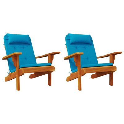 vidaXL Adirondack Chair Cushions 2 pcs Light Blue Oxford Fabric