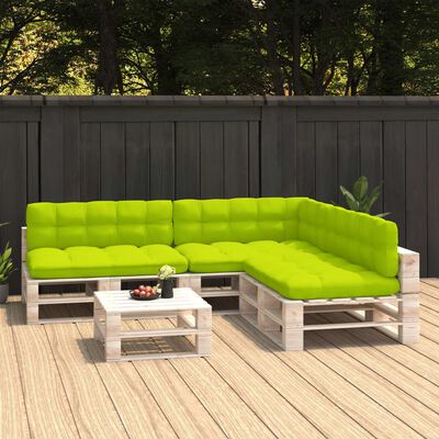 vidaXL Pallet Sofa Cushions 7 pcs Bright Green