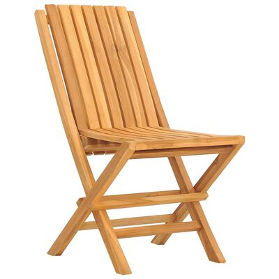 vidaXL Folding Patio Chairs 8 pcs 18.5"x18.5"x35" Solid Wood Teak