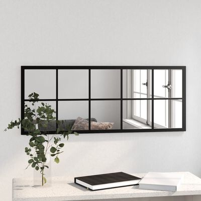 vidaXL Wall Mirror Black 39.4"x15.7" Metal