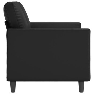 vidaXL 2-Seater Sofa Black 47.2" Faux Leather