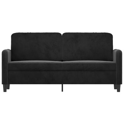 vidaXL 2-Seater Sofa Black 55.1" Velvet