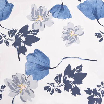 vidaXL Slipper Chair Blue Flower Fabric