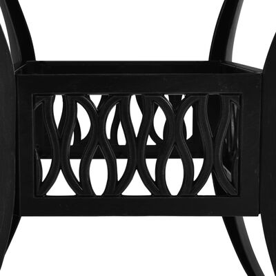 vidaXL 5 Piece Bistro Set Cast Aluminum Black