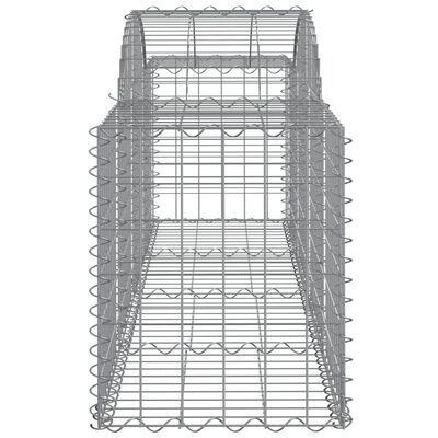 vidaXL Arched Gabion Baskets 11 pcs 78.7"x19.7"x23.6"/31.5" Galvanized Iron