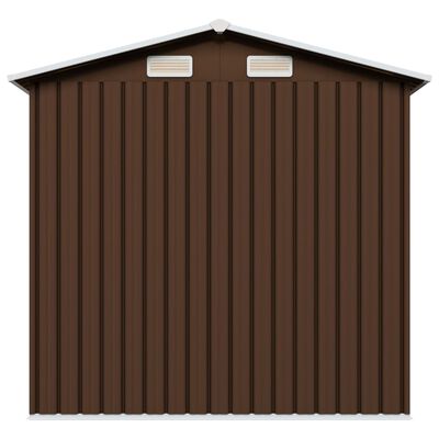 vidaXL Garden Storage Shed Brown 80.3"x52"x73.2" Steel