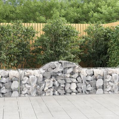 vidaXL Arched Gabion Baskets 5 pcs 78.7"x19.7"x23.6"/31.5" Galvanized Iron