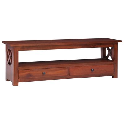 vidaXL TV Stand Brown 47.2"x11.8"x15.7" Solid Wood Mahogany