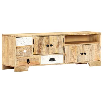 vidaXL TV Stand 47.2"x11.8"x15.7" Solid Wood Mango