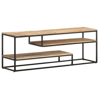 vidaXL TV Stand 51.2"x11.8"x17.7" Rough Mango Wood