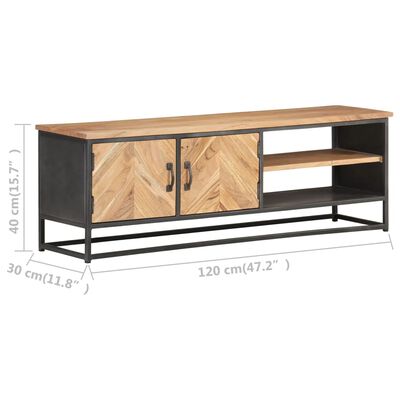 vidaXL TV Stand 47.2"x11.8"x15.7" Solid Wood Acacia